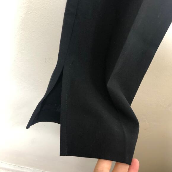 Trina Turk Ankle Pants Black Hem Vent Slit Clean Lines Classic Trouser Slack 10 - Picture 5 of 8